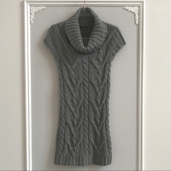 Cable Knit Turtle Neck Midi Dress - Picture 6 of 8